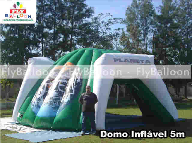 domo inflavel promocional personalizados planeta jovem viagens estudantis