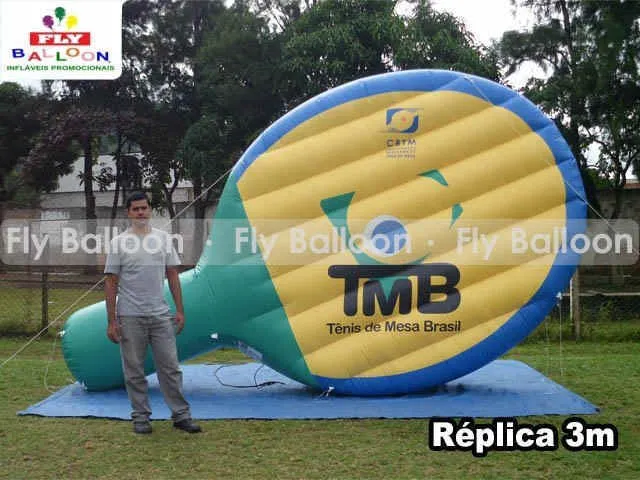 replica inflavel raquete tenis de mesa