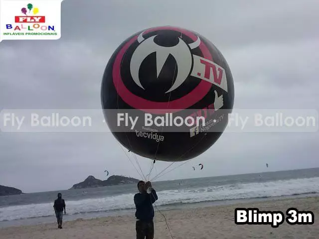 Balão Blimp aéreo promocional Team Nogueira