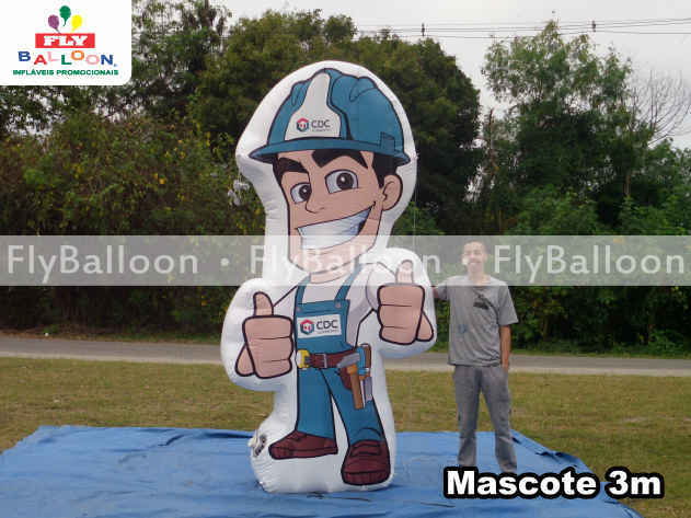 mascote inflável promocional cdc acabamentos