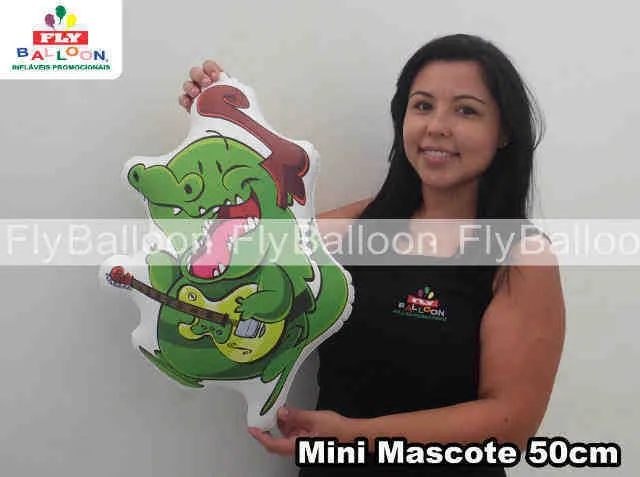 mini mascote inflavel promocional jacarelvis
