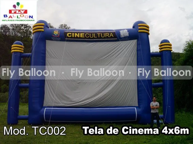 Tela de cinema inflável Cinecultura