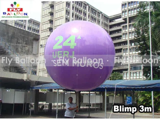 balao blimp aereo promocional UERJ sem muros 24 anos