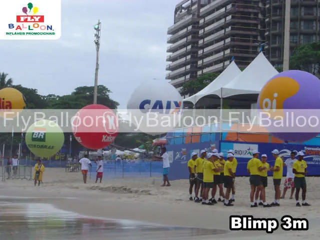 Baloes Blimp aereos inflaveis promocionais travessia dos fortes 2005