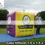 cubo inflável promocional rádio massa fm