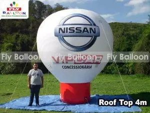 inflável promocional roof top vipcar nissan