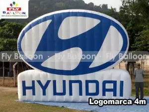 logotipo  inflavel promocional hyundai