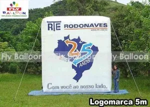 logomarca inflavel promocional rodonaves 25 anos