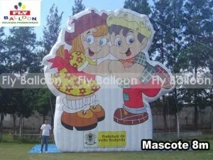 mascote inflavel casal caipira volta redonda