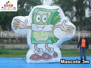 mascote inflável promocional credinho