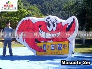 mascote inflável promocional fiteiro da praia