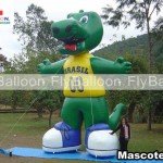 mascote inflável promocional jacaré seleção brasileira volei