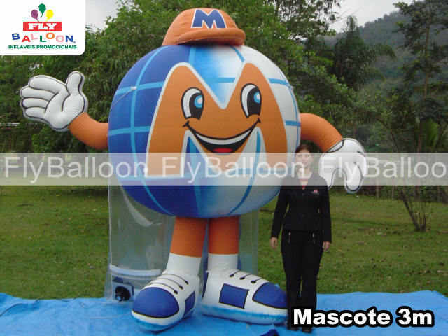 mascote inflável promocional supermercados mundial
