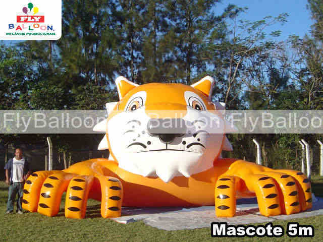 mascote inflável promocional tigre esso