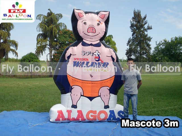 mascote inflável promocional walder cursos