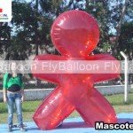 mascote inflável vivão vermelho