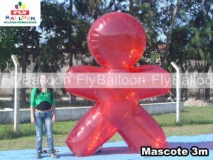 mascote inflável vivão vermelho