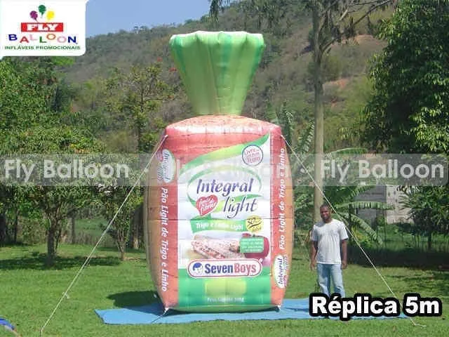 replica inflavel promocional pao forma seven boys integral