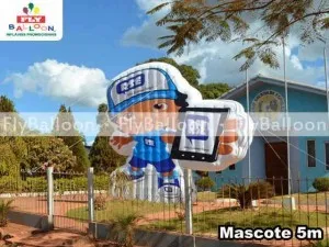 mascote inflavel promocional radio sociedade espigao