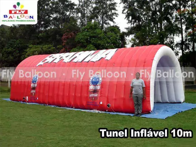 túnel inflável promocional brahma cruzeiro