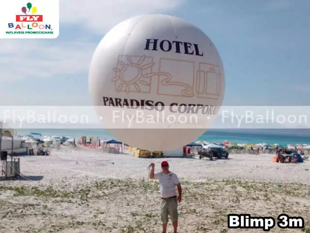 Balao Promocional Blimp Aereo hotel paradiso Cabo Frio