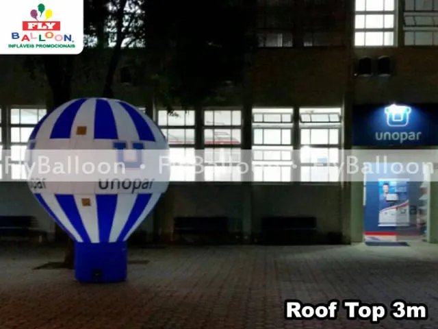 balao promocional roof top unopar