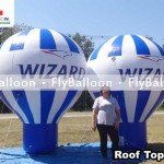 Balões promocionais roof top wizard