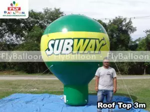 balão promocional roof top subway