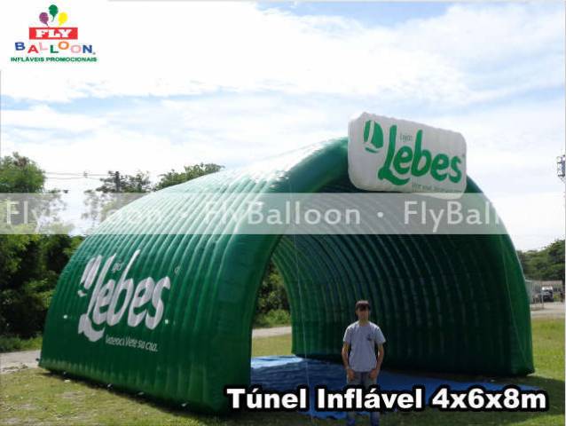 túnel inflável promocional lojas lebes