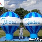 balões promocionais roof top midea