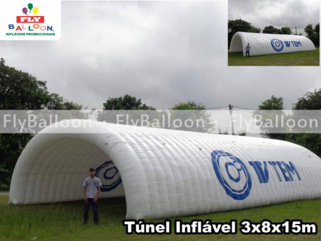 túnel inflável promocional tv tem