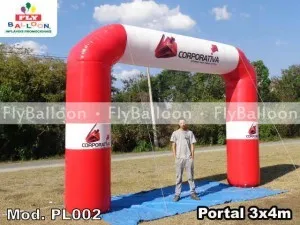 Pórticos infláveis em Brumadinho