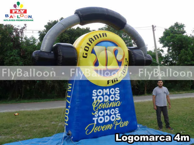 logomarca inflável promocional radio jovem pan goiania
