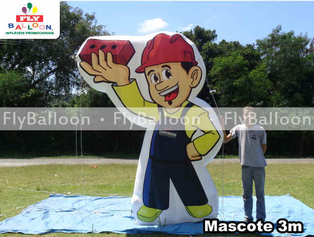 mascote inflável promocional construcal