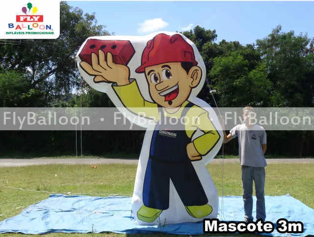 mascote inflável promocional construcal