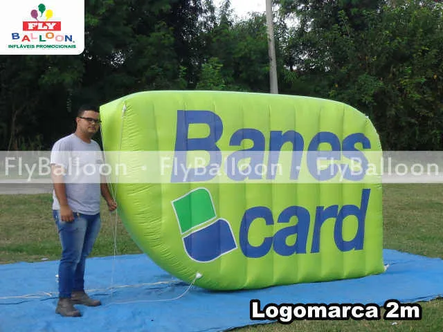 Logomarca inflavel promocional banescard em Vitoria - ES