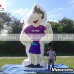 mascote inflável promocional live academia