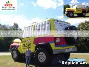 replica inflavel promocional jeep hiper saldao de veiculos seminovos em São Paulo - SP