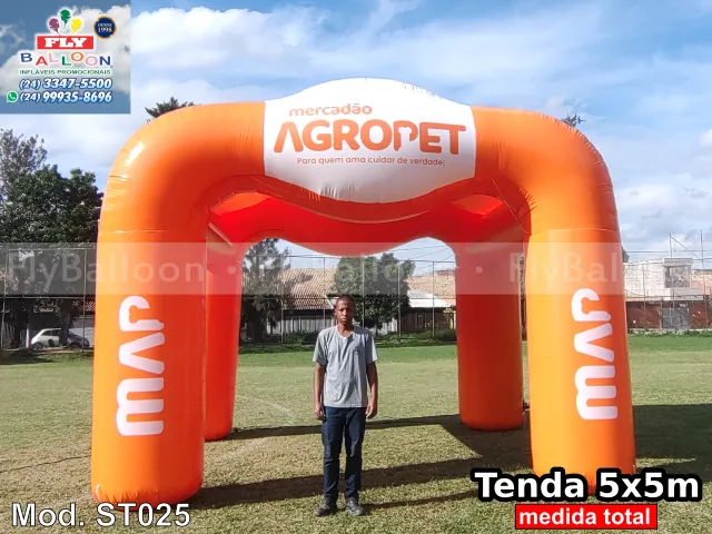 stand inflável promocional mercadão agropet