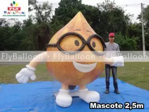 mascote inflavel promocional coxinha ragazzo em São paulo - SP