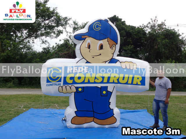 mascote inflável promocional rede construir