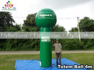 totem ball inflavel promocional unimed