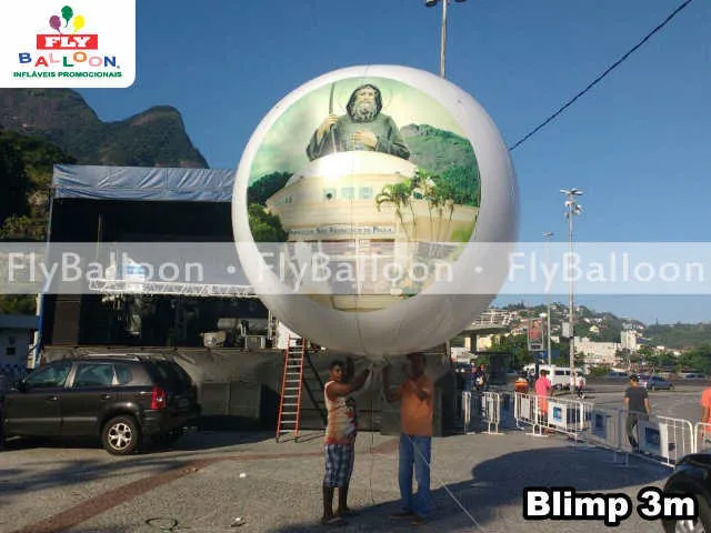 balao blimp aereo promocional paroquia sao francisco de paula