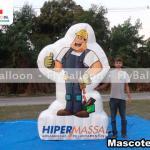 mascote inflável promocional hiper massa
