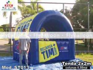 tenda inflável promocional recarga chip tim