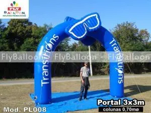 portal arco inflavel promocional lentes transitions