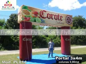 portal inflavel promocional vodka corote sabores