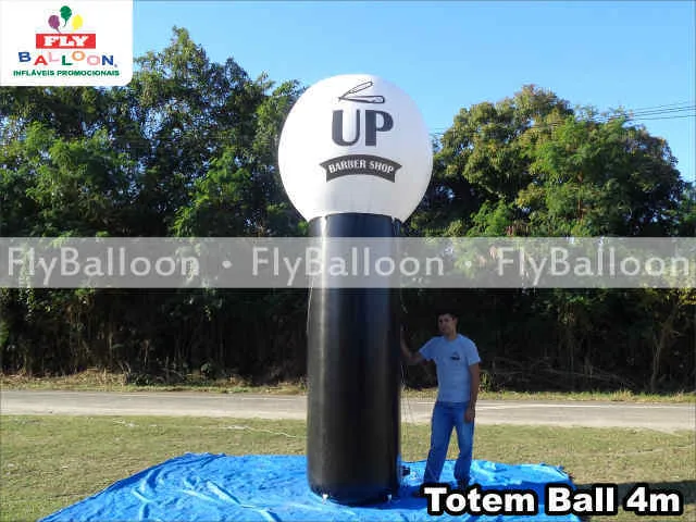 totem ball inflável promocional up barber shop