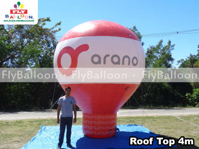 balão inflável promocional roof top arano