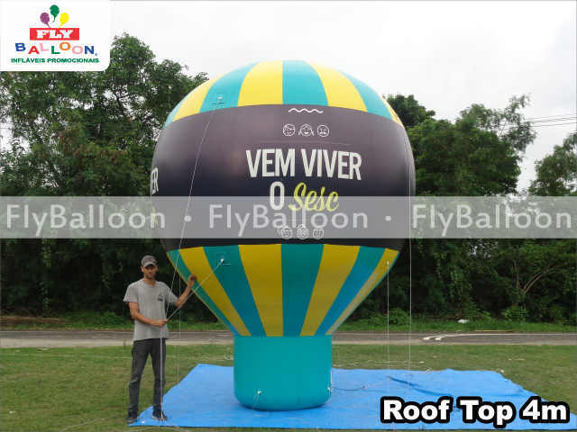 balão inflável promocional roof top vem viver o sesc